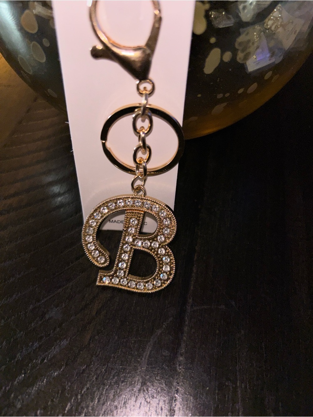 ✨Charm/Keychain-Bling Rhinestone Initial “B” Bag Charm